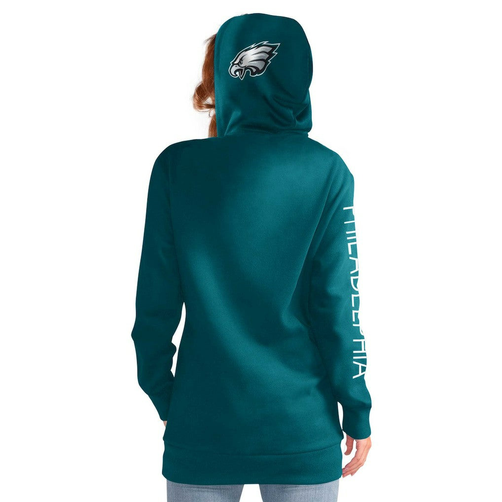 Philadelphia Eagles G-III 4Her by Carl Banks Women's Extra Inning Pullover Hoodie - Midnight Green - NFL