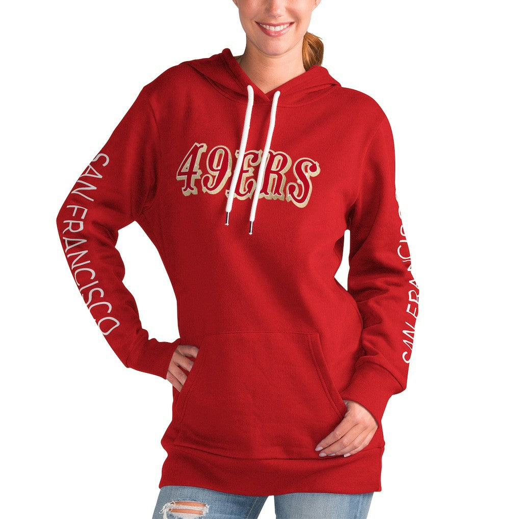 San Francisco 49ers G-III 4Her by Carl Banks Women's Extra Inning Pullover Hoodie - Scarlet - NFL