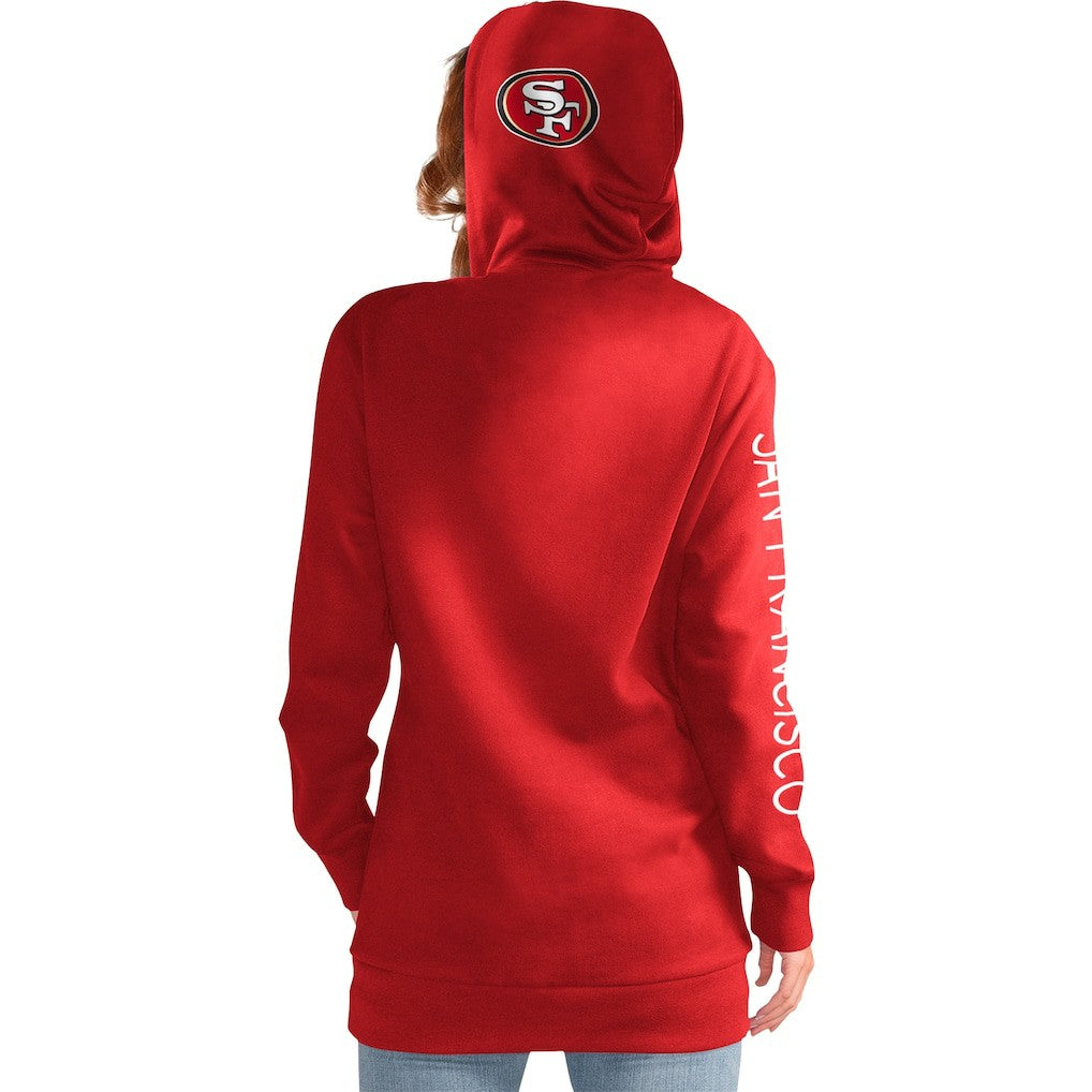 San Francisco 49ers G-III 4Her by Carl Banks Women's Extra Inning Pullover Hoodie - Scarlet - NFL