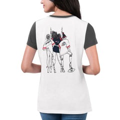 New England Patriots G-III 4Her by Carl Banks Women's Fashion Illustration T-Shirt - White/Navy - NFL
