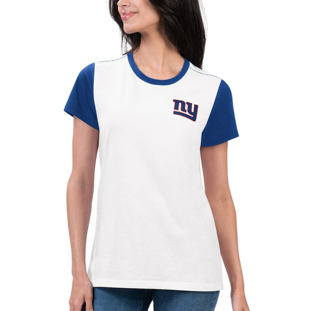 New York Giants G-III 4Her by Carl Banks Women's Fashion Illustration T-Shirt - White/Royal - NFL