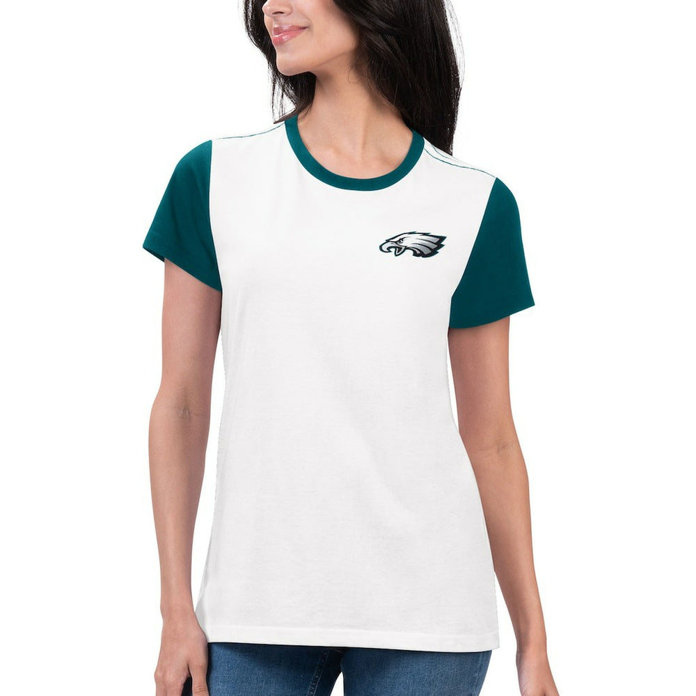 Philadelphia Eagles G-III 4Her by Carl Banks Women's Fashion Illustration T-Shirt - White/Midnight Green - NFL