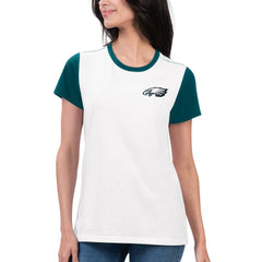 Philadelphia Eagles G-III 4Her by Carl Banks Women's Fashion Illustration T-Shirt - White/Midnight Green - NFL