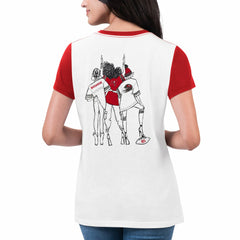 Tampa Bay Buccaneers G-III 4Her by Carl Banks Women's Fashion Illustration T-Shirt - White/Red - NFL