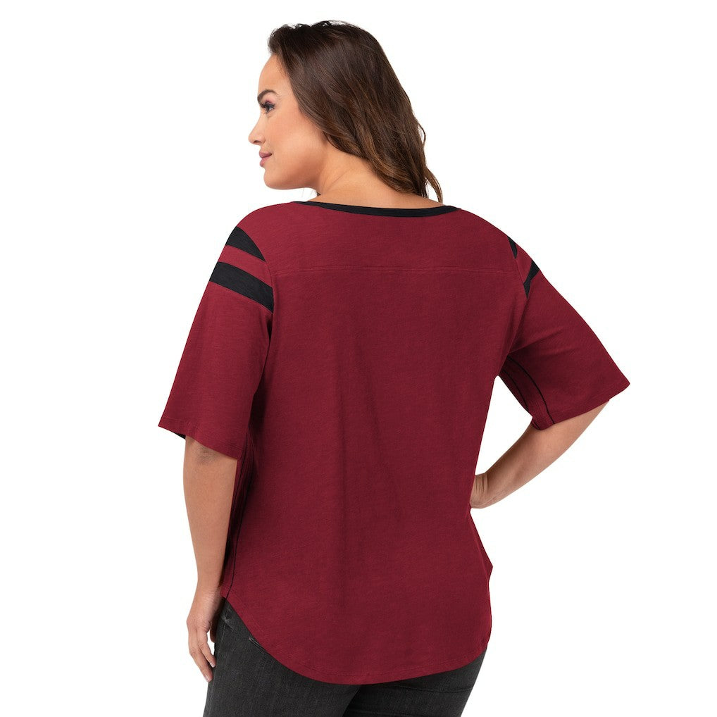 Arizona Cardinals G-III 4Her by Carl Banks Women's Plus Size Linebacker T-Shirt - Cardinal - NFL