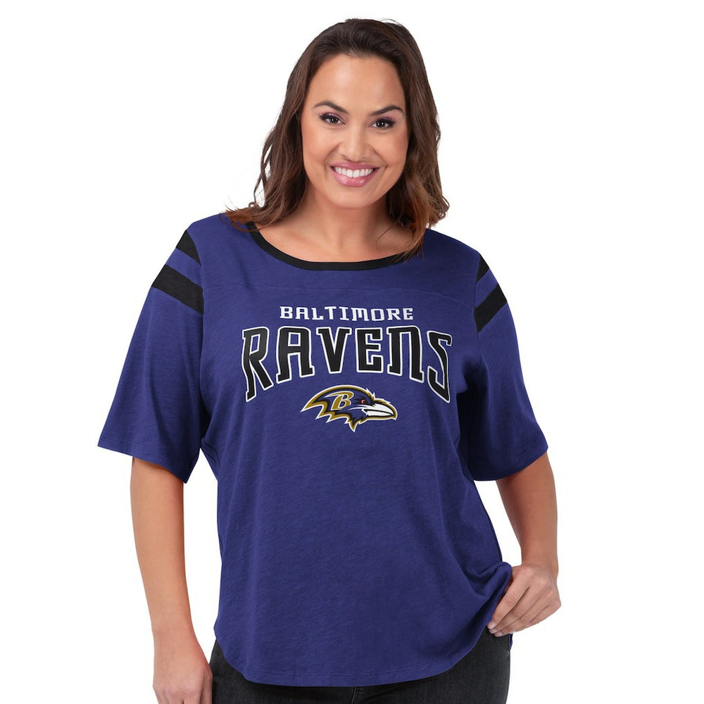 Baltimore Ravens G-III 4Her by Carl Banks Women's Plus Size Linebacker T-Shirt - Purple - NFL