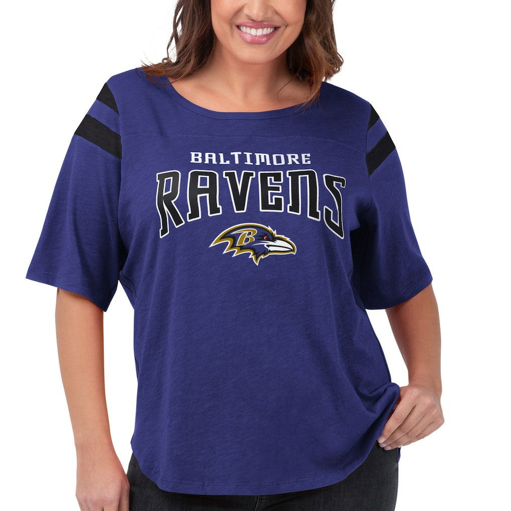 Baltimore Ravens G-III 4Her by Carl Banks Women's Plus Size Linebacker T-Shirt - Purple - NFL