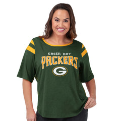 Green Bay Packers G-III 4Her by Carl Banks Women's Plus Size Linebacker T-Shirt - Green - NFL