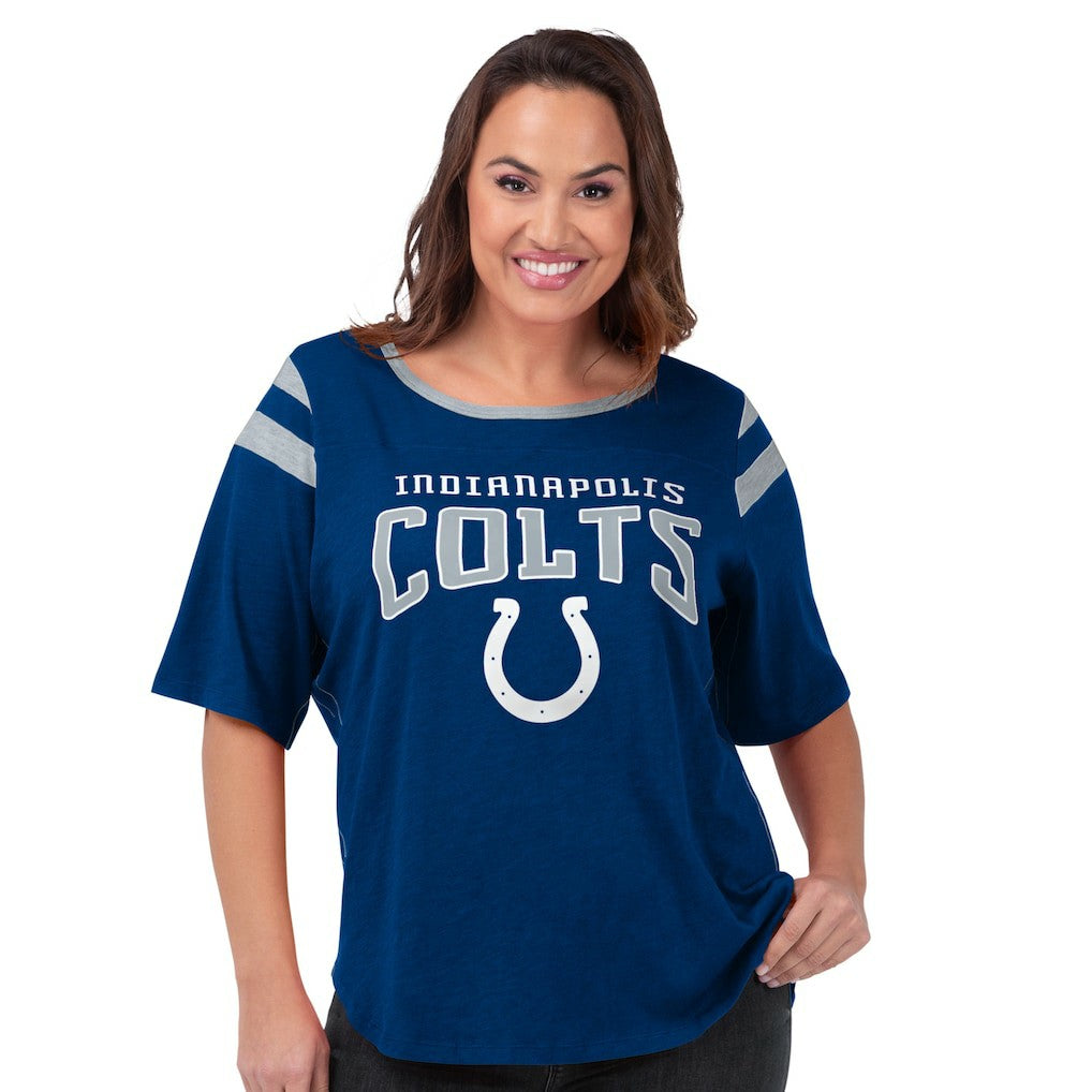 Indianapolis Colts G-III 4Her by Carl Banks Women's Plus Size Linebacker T-Shirt - Royal - NFL