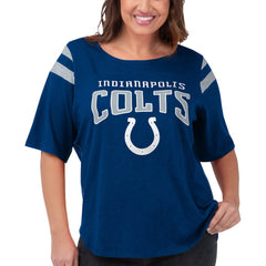 Indianapolis Colts G-III 4Her by Carl Banks Women's Plus Size Linebacker T-Shirt - Royal - NFL