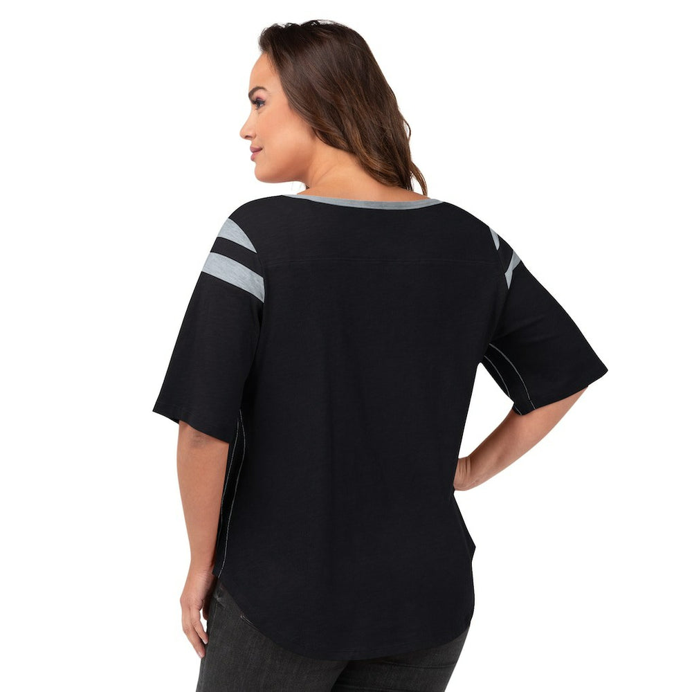Las Vegas Raiders G-III 4Her by Carl Banks Women's Plus Size Linebacker T-Shirt - Black - NFL