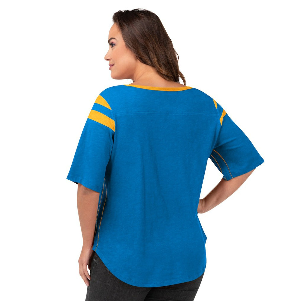 Los Angeles Chargers G-III 4Her by Carl Banks Women's Plus Size Linebacker T-Shirt - Light Blue - NFL