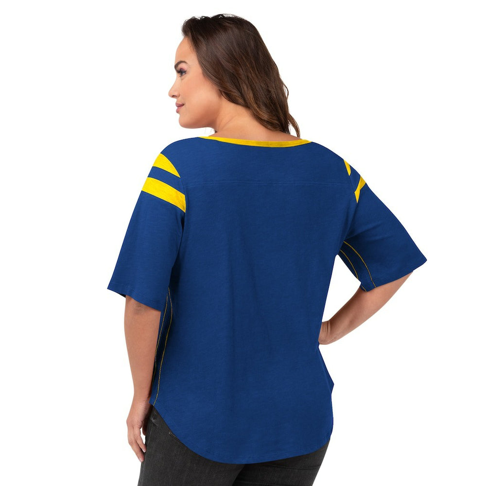 Los Angeles Rams G-III 4Her by Carl Banks Women's Plus Size Linebacker T-Shirt - Royal - NFL