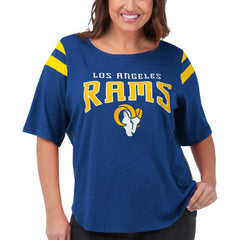 Los Angeles Rams G-III 4Her by Carl Banks Women's Plus Size Linebacker T-Shirt - Royal - NFL