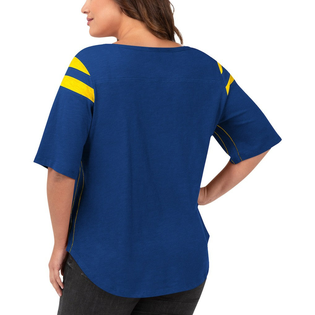 Los Angeles Rams G-III 4Her by Carl Banks Women's Plus Size Linebacker T-Shirt - Royal - NFL