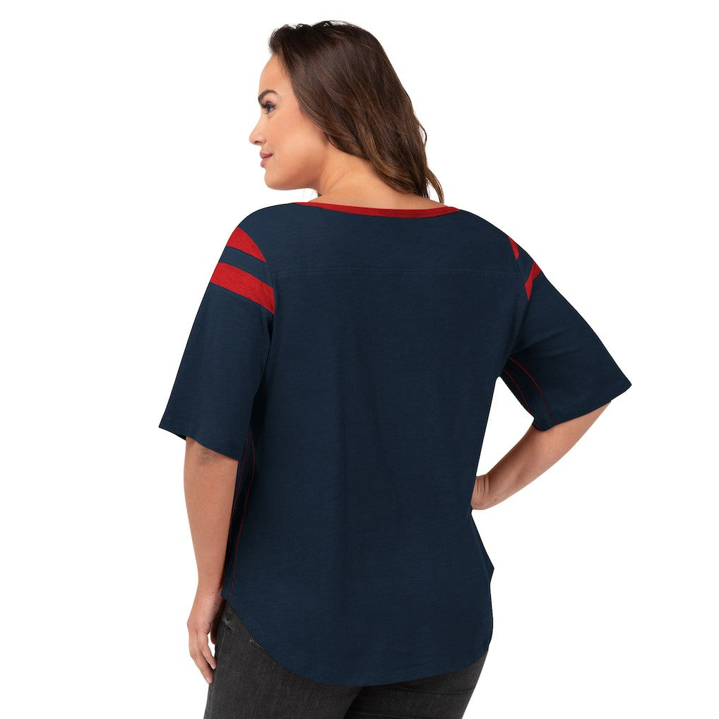 New England Patriots G-III 4Her by Carl Banks Women's Plus Size Linebacker T-Shirt - Navy - NFL