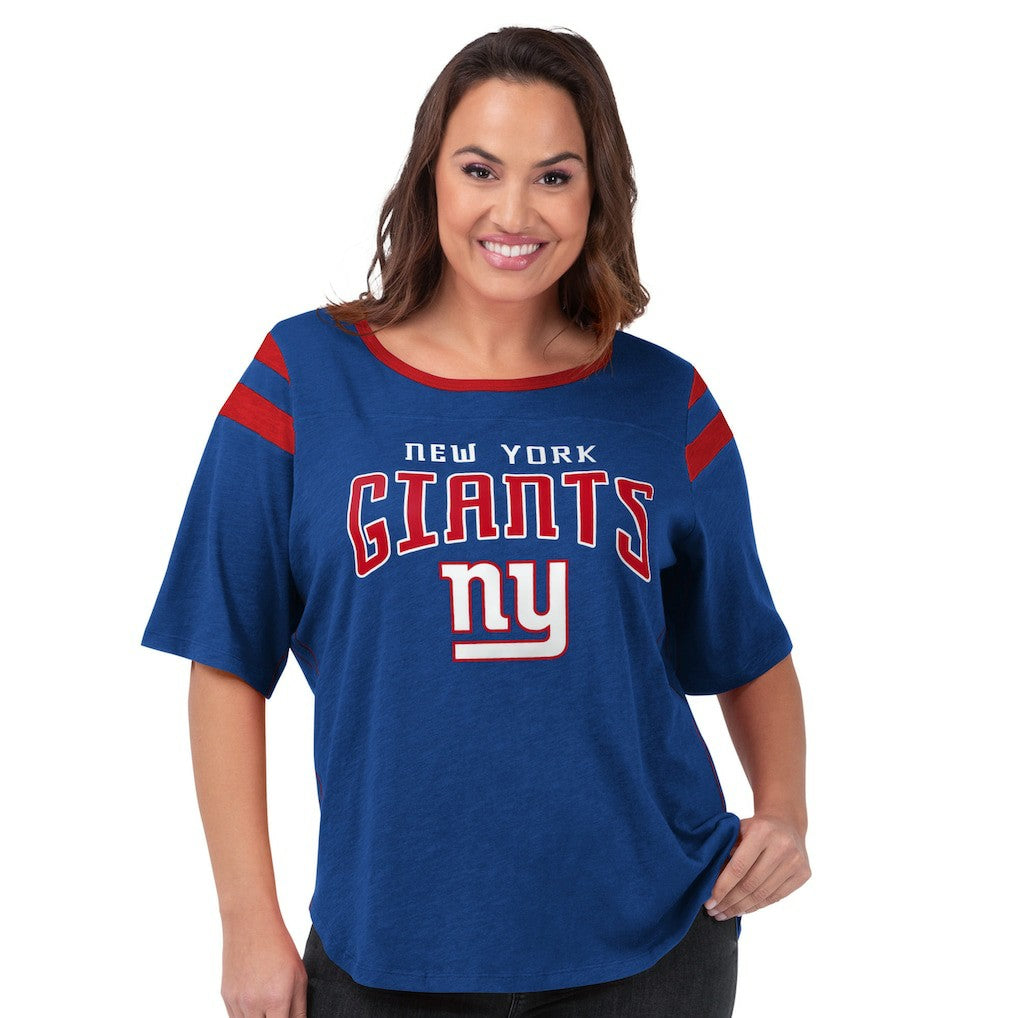 New York Giants G-III 4Her by Carl Banks Women's Plus Size Linebacker T-Shirt - Royal - NFL