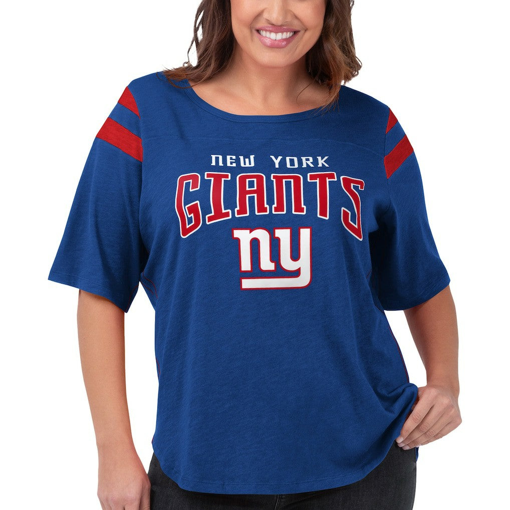 New York Giants G-III 4Her by Carl Banks Women's Plus Size Linebacker T-Shirt - Royal - NFL