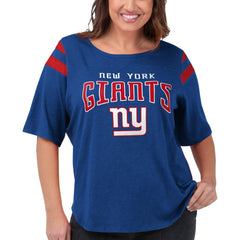 New York Giants G-III 4Her by Carl Banks Women's Plus Size Linebacker T-Shirt - Royal - NFL
