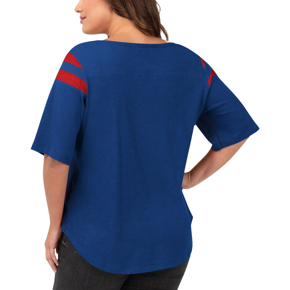 New York Giants G-III 4Her by Carl Banks Women's Plus Size Linebacker T-Shirt - Royal - NFL