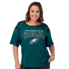 Philadelphia Eagles G-III 4Her by Carl Banks Women's Plus Size Linebacker T-Shirt - Green - NFL