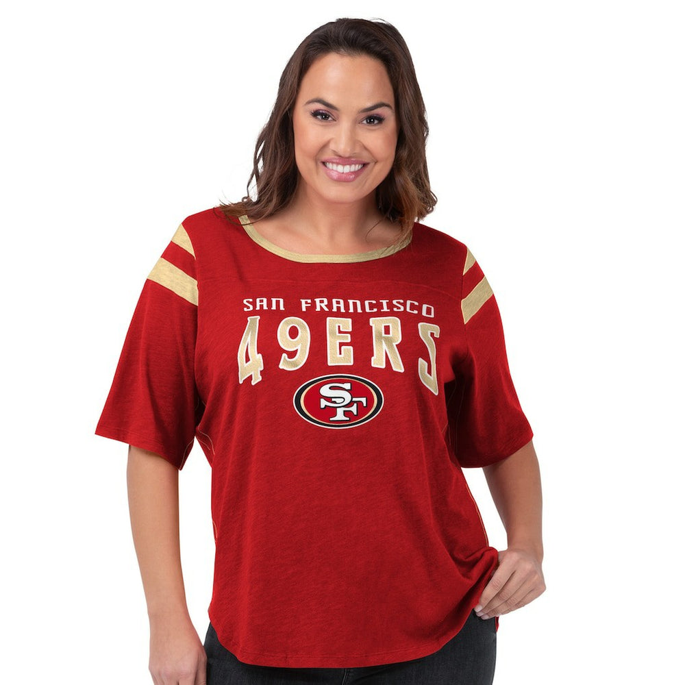 San Francisco 49ers G-III 4Her by Carl Banks Women's Plus Size Linebacker T-Shirt - Red - NFL