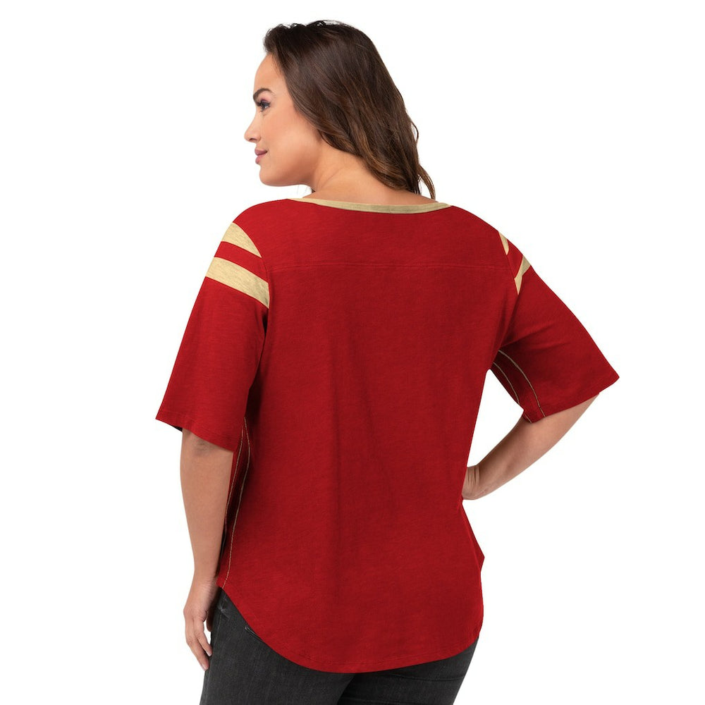 San Francisco 49ers G-III 4Her by Carl Banks Women's Plus Size Linebacker T-Shirt - Red - NFL
