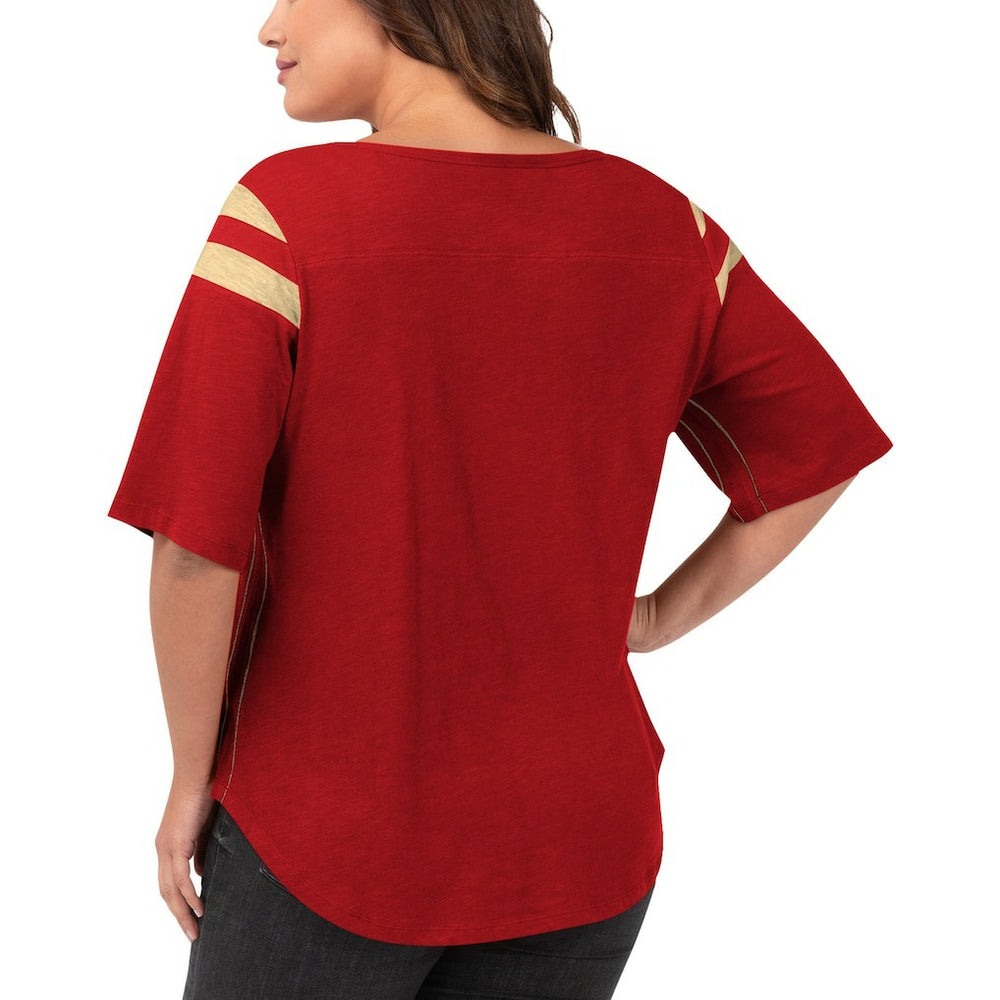 San Francisco 49ers G-III 4Her by Carl Banks Women's Plus Size Linebacker T-Shirt - Red - NFL