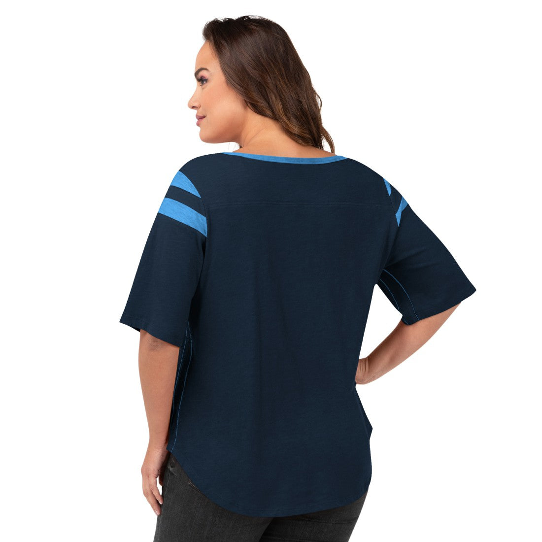 Tennessee Titans G-III 4Her by Carl Banks Women's Plus Size Linebacker T-Shirt - Navy - NFL