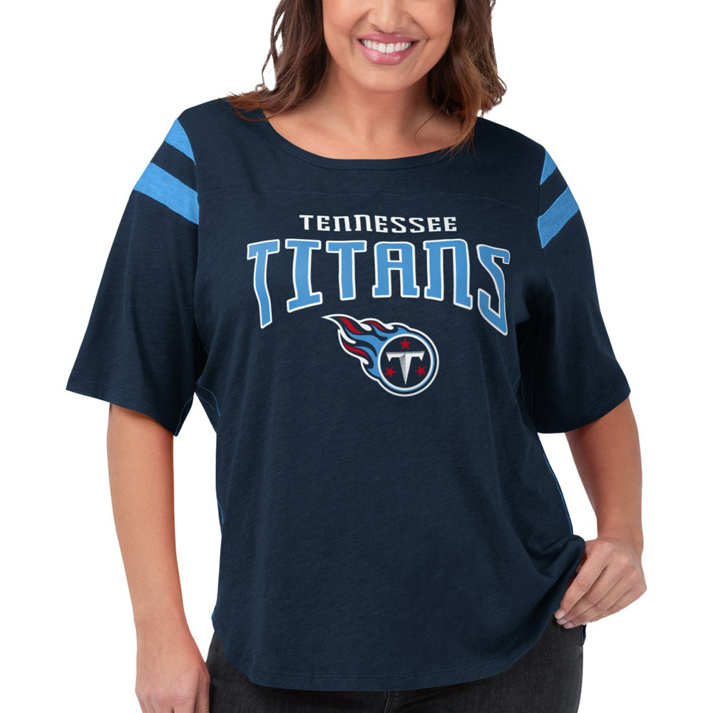Tennessee Titans G-III 4Her by Carl Banks Women's Plus Size Linebacker T-Shirt - Navy - NFL