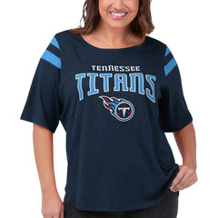 Tennessee Titans G-III 4Her by Carl Banks Women's Plus Size Linebacker T-Shirt - Navy - NFL