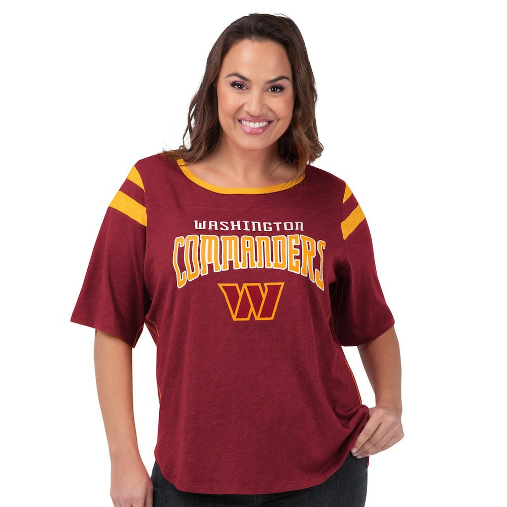 Washington Commanders G-III 4Her by Carl Banks Women's Plus Size Linebacker T-Shirt - Burgundy - NFL
