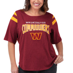 Washington Commanders G-III 4Her by Carl Banks Women's Plus Size Linebacker T-Shirt - Burgundy - NFL