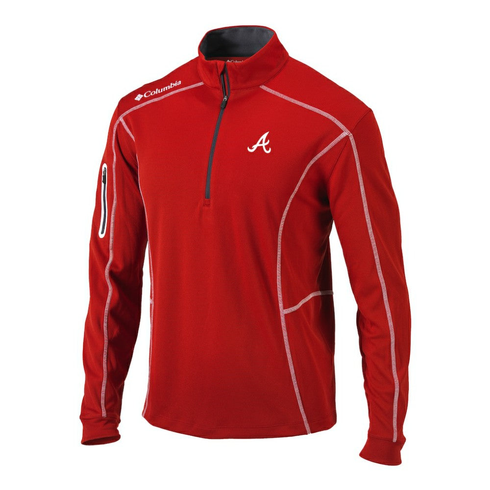 Atlanta Braves Columbia Omni-Wick Shotgun Quarter-Zip Pullover Top Online