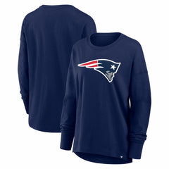 New England Patriots Women's Essential Long Sleeve T-Shirt - Navy - Fanatics