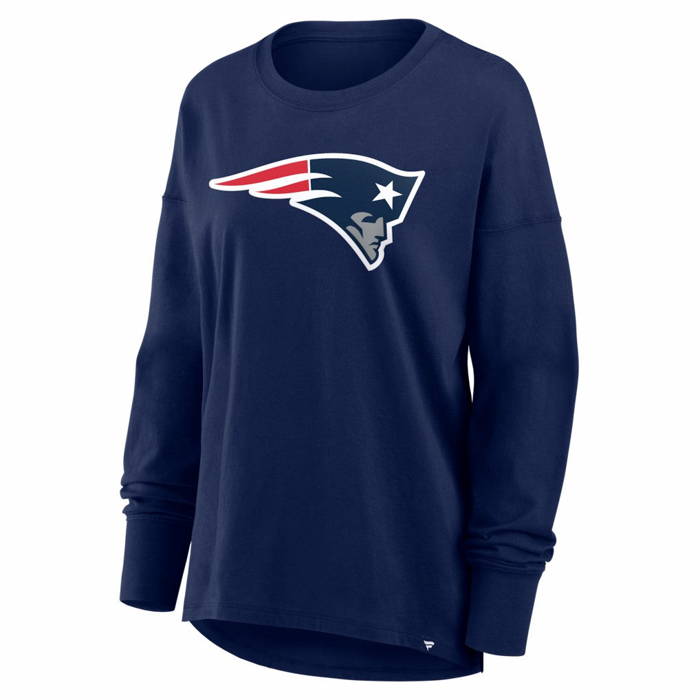 New England Patriots Women's Essential Long Sleeve T-Shirt - Navy - Fanatics