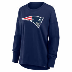 New England Patriots Women's Essential Long Sleeve T-Shirt - Navy - Fanatics