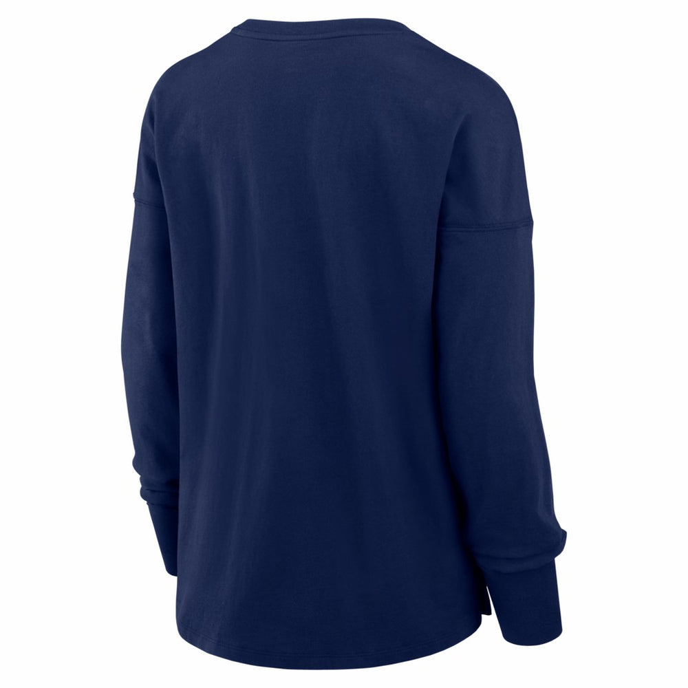 New England Patriots Women's Essential Long Sleeve T-Shirt - Navy - Fanatics
