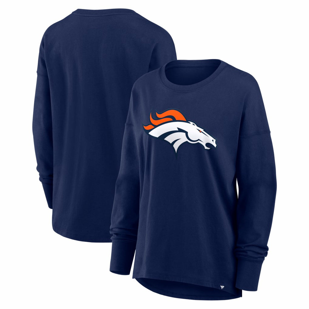 Denver Broncos Women's Essential Long Sleeve T-Shirt - Navy - Fanatics
