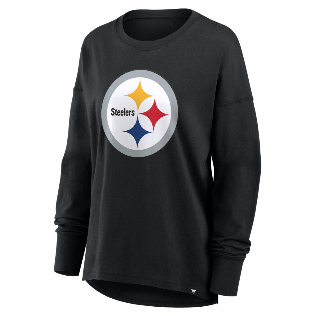 Pittsburgh Steelers Women's Essential Long Sleeve T-Shirt - Black - Fanatics