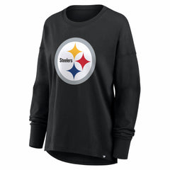 Pittsburgh Steelers Women's Essential Long Sleeve T-Shirt - Black - Fanatics