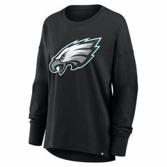 Philadelphia Eagles Women's Essential Long Sleeve T-Shirt - Black - Fanatics