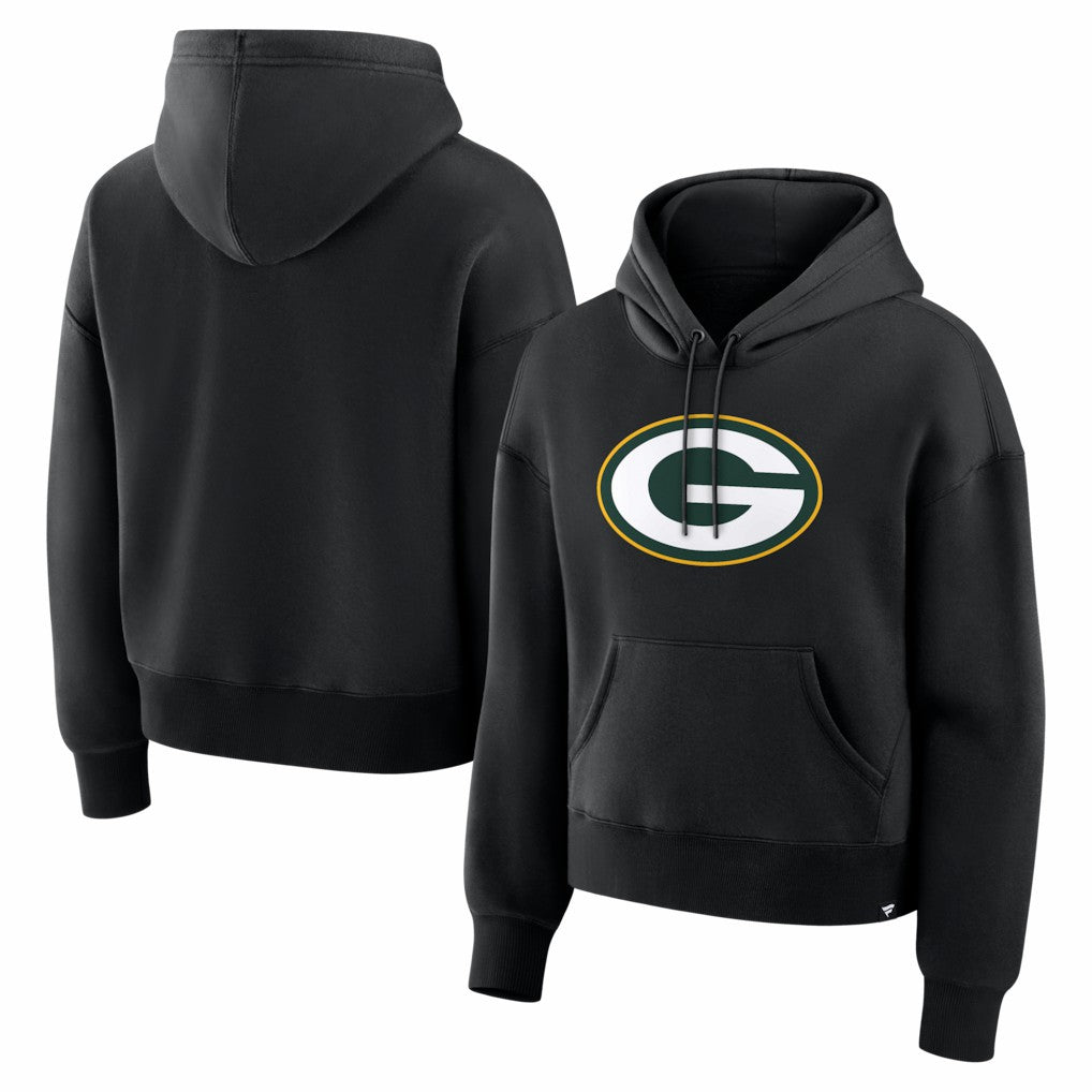 Green Bay Packers Women's Essential Legacy Hoodie - Black - Fanatics