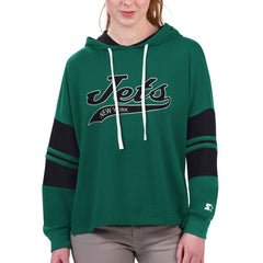 New York Jets Starter Women's Bump And Run Long Sleeve Hoodie T-Shirt - Green - NFL
