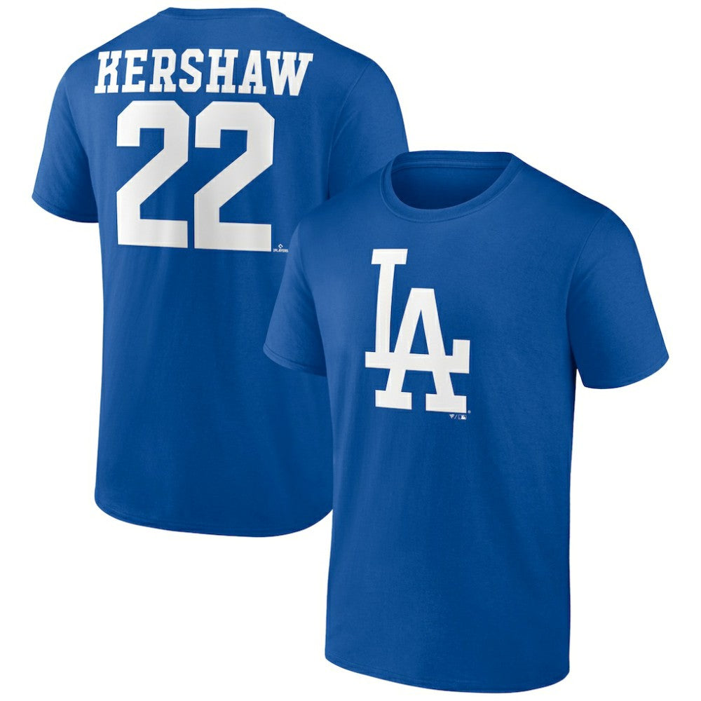 Clayton Kershaw Los Angeles Dodgers Player Icon Name & Number T-Shirt for sale