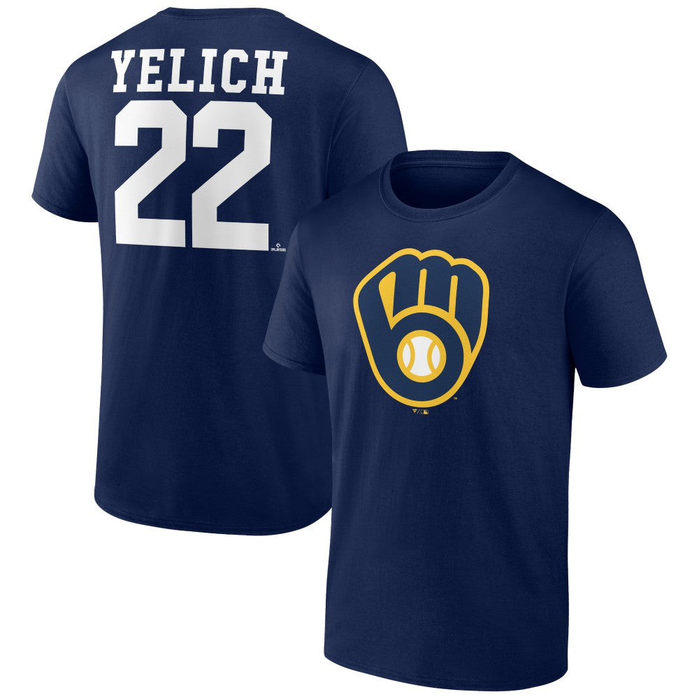 Christian Yelich Milwaukee Brewers Player Icon Name & Number T-Shirt for sale