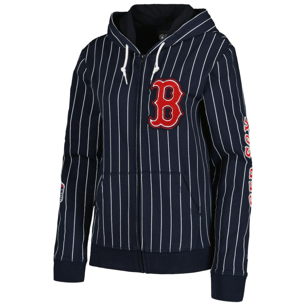 Boston Red Sox New Era Women's Pinstripe Tri-Blend Full-Zip Jacket Online
