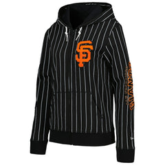 San Francisco Giants New Era Women's Pinstripe Tri-Blend Full-Zip Jacket Outlet