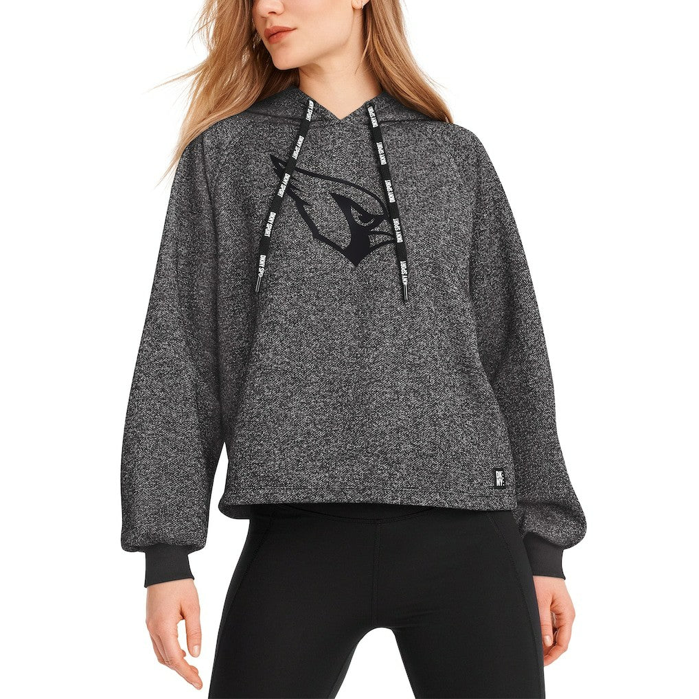 Arizona Cardinals DKNY Sport Women's Debbie Dolman Raglan Pullover Hoodie - Black - NFL
