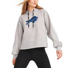 Buffalo Bills DKNY Sport Women's Debbie Dolman Raglan Pullover Hoodie - Heather Gray - NFL